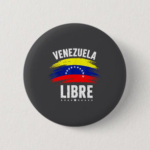 Venezuela Libre 2026 Venezuela Heart Flag 6 Cm Round Badge