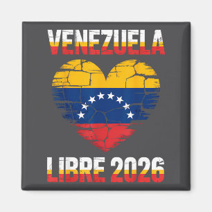 Venezuela Libre 2026 Venezuela Heart Flag Magnet