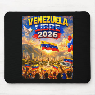 Venezuela Libre 2026 Venezuela Heart Flag Mouse Pad