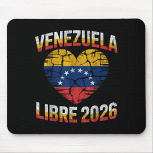 Venezuela Libre 2026 Venezuela Heart Flag Mouse Pad