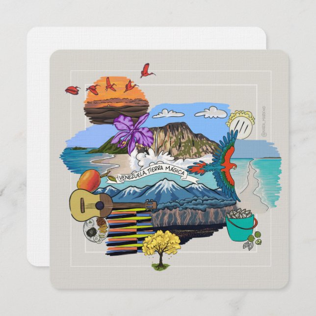 Venezuela ✨ Magic Land Greeting Card (Front/Back)