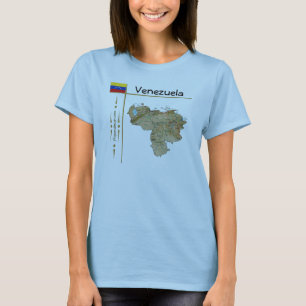 Venezuela Map + Flag + Title T-Shirt