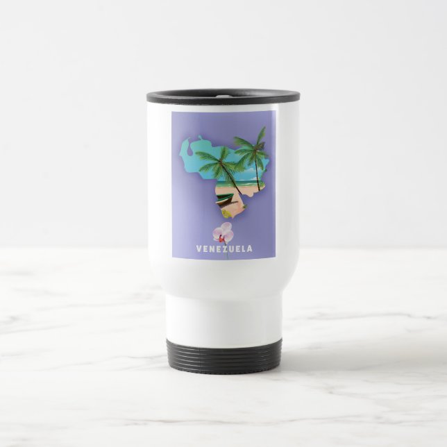 Venezuela map travel mug (Center)