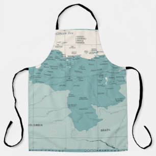 Venezuela Map - Vintage High Detailed vintage Illu Apron