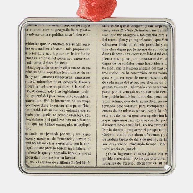 Venezuela Metal Tree Decoration (Front)