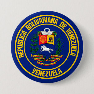 Venezuela Round Emblem 7.5 Cm Round Badge