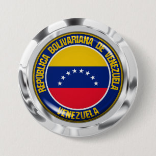 Venezuela Round Emblem 7.5 Cm Round Badge