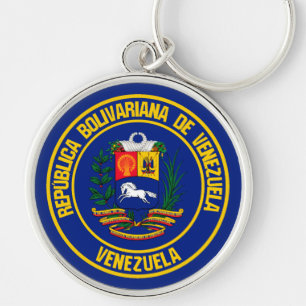 Venezuela Round Emblem Key Ring