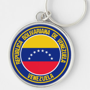 Venezuela Round Emblem Key Ring