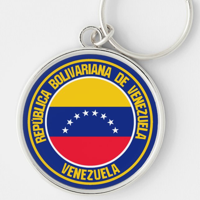 Venezuela Round Emblem Key Ring (Front)