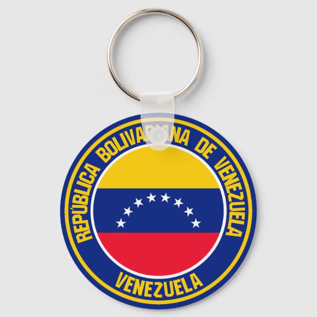 Venezuela Round Emblem Key Ring (Front)