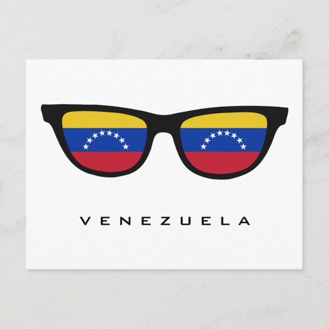 Venezuela Shades custom text & color postcard (Front)