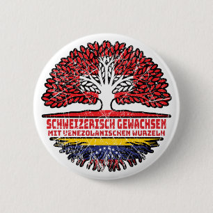 Venezuela Venezolanisch Schweizer Schweiz Baum 6 Cm Round Badge