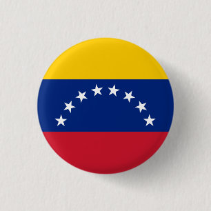 Venezuela (Venezuelan) Flag 3 Cm Round Badge