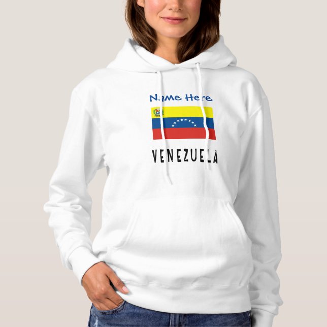 Venezuela Venezuelan Flag Blue Personalised  Hoodie (Front)