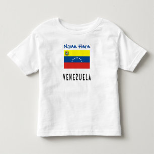 Venezuela Venezuelan Flag Blue Personalised Name Toddler T-Shirt