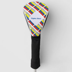 Venezuela Venezuelan Flag Tiled Blue Personalised Golf Head Cover