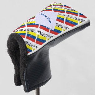 Venezuela Venezuelan Flag Tiled Blue Personalised  Golf Head Cover