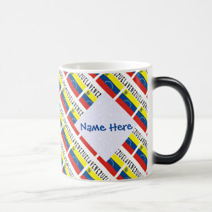 Venezuela Venezuelan Flag Tiled Blue Personalised  Magic Mug