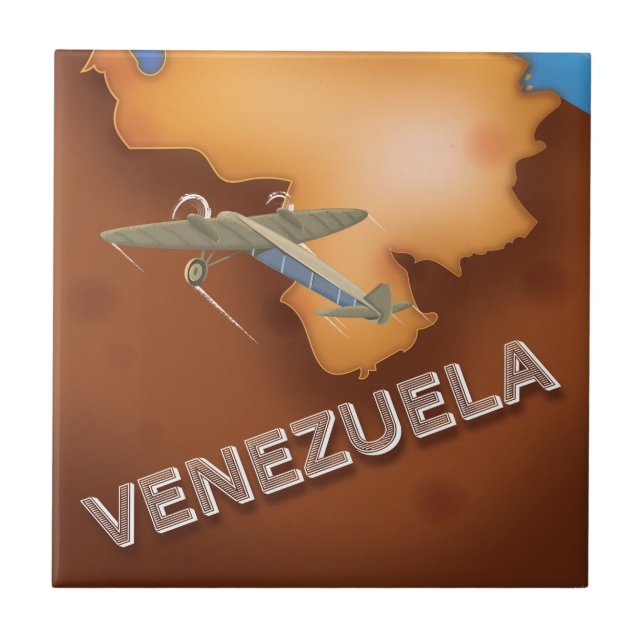 venezuela vintage travel poster tile (Front)