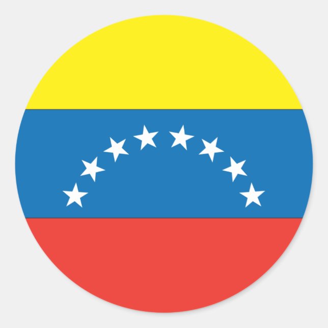 Venezuelan Flag Classic Round Sticker (Front)