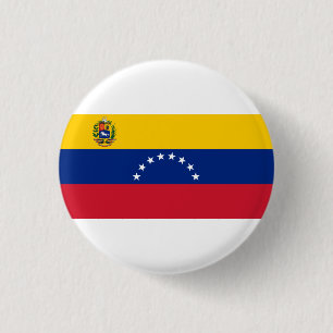 Venezuelan Flag, Flag of Venezuela 3 Cm Round Badge
