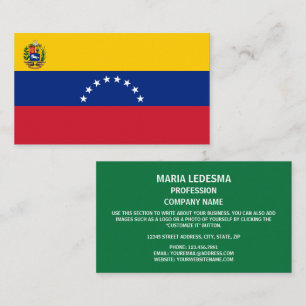 Venezuelan Flag, Flag of Venezuela Business Card