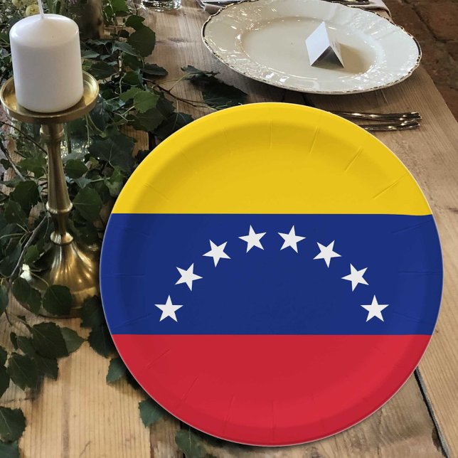 Venezuelan Flag plates, party, sports, Venezuela Paper Plate (Creator Uploaded)