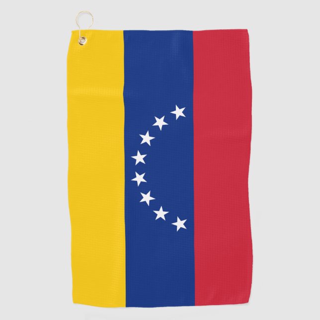 Venezuelan Flag & Venezuela golf holiday /sports Golf Towel (Front)