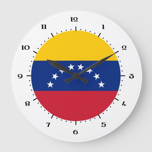 Venezuelan flag Wall Clock (Front)