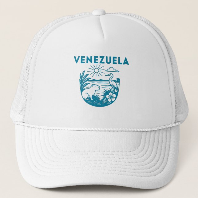 Venezuelan Plains – Vzla. Vintage Design Trucker Hat (Front)