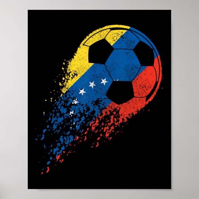 Venezuelan Pride Footbyll Player Flag  Poster (Front)