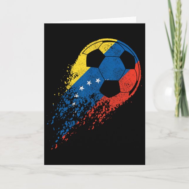 Venezuelan Pride Footll Player Flag  Card (Front)