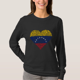 Venezuelan Pride Heart Venezuelan Roots Venezuela T-Shirt