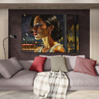 Venezuelan Woman in a Miami Nightclub Painting