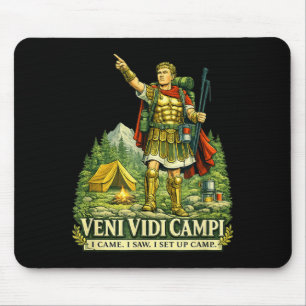 Veni Vidi Cam Funny Camng Roman Soldier Latin Mouse Pad