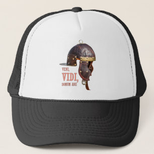 Veni, Vidi, Domum abii Ancient Roman helmet Trucker Hat