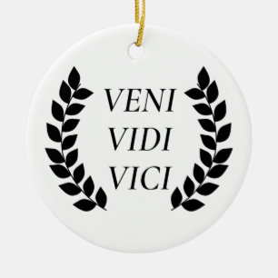 Veni Vidi Vici Ceramic Tree Decoration
