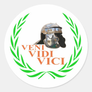 Veni Vidi Vici Classic Round Sticker