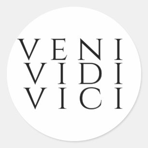 Veni Vidi Vici Classic Round Sticker