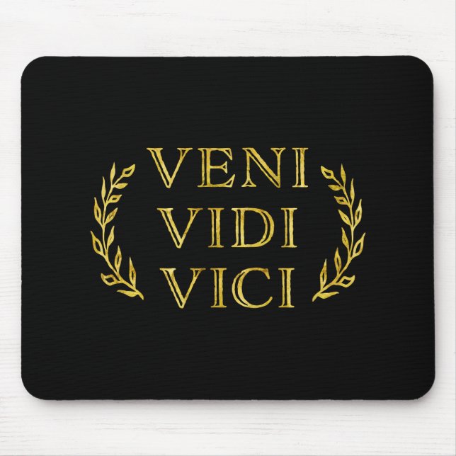 Veni Vidi Vici Funny Game Winner Mouse Pad (Front)
