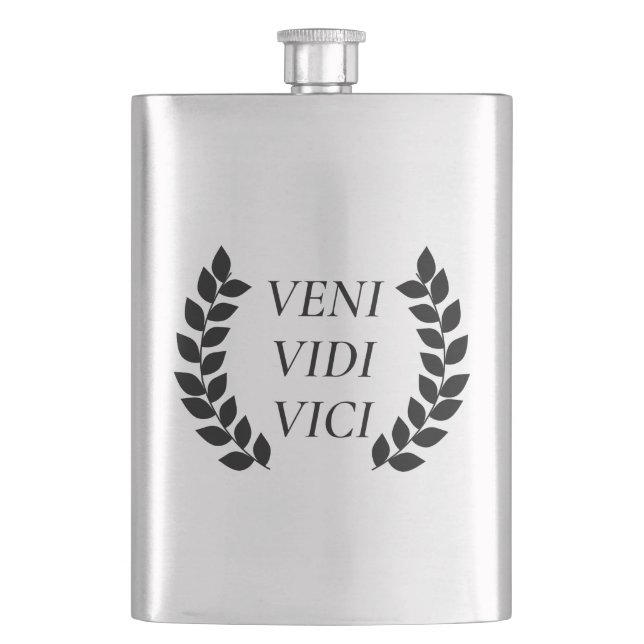 Veni Vidi Vici Hip Flask (Front)