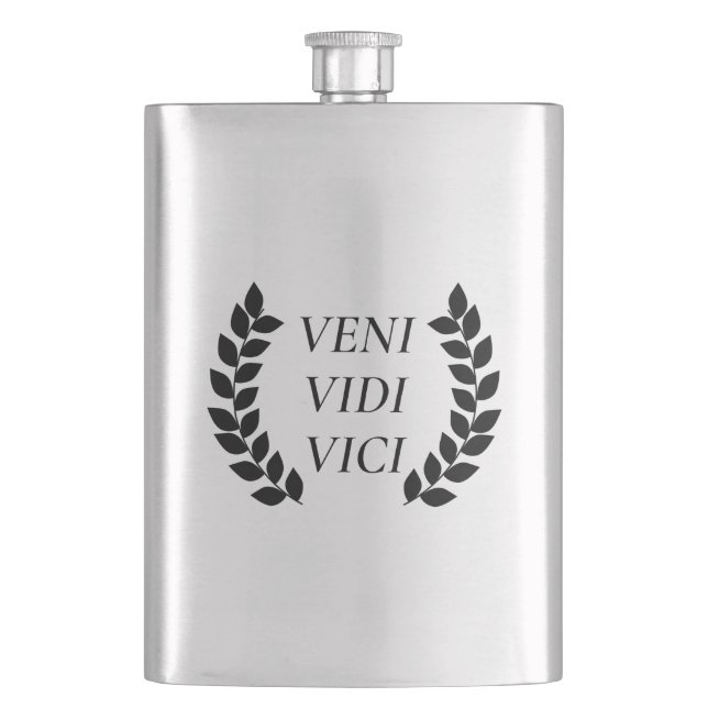 Veni Vidi Vici Hip Flask (Front)