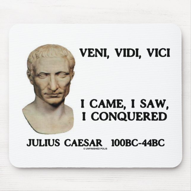 Veni, Vidi, Vici - I Came, I Saw, I Conquered Mouse Pad (Front)