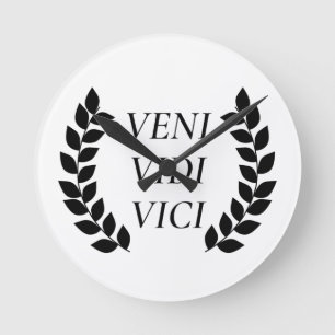 Veni Vidi Vici I Came I Saw I Conquered Round Clock