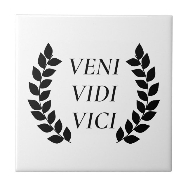 Veni Vidi Vici I Came I Saw I Conquered Tile (Front)