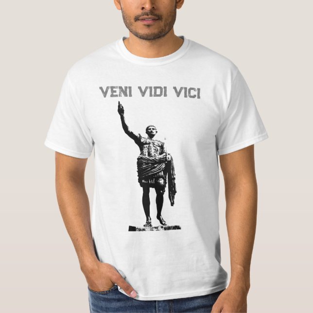 Veni Vidi Vici Motivational Caesar Quote Mens T-Shirt (Front)