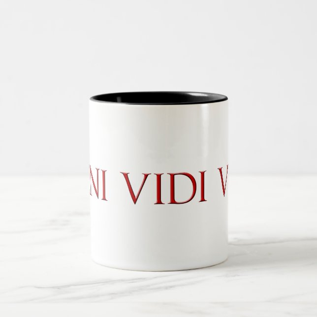 Veni Vidi Vici Two-Tone Coffee Mug (Center)