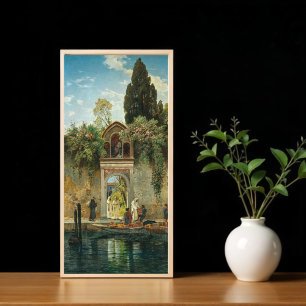 Venice, at the gate of the monastery San Lazzaro Poster