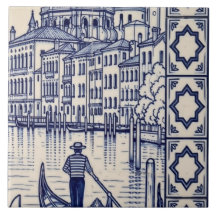 Venice Azulejo Mural Tile 4 of 6 Middle Right
